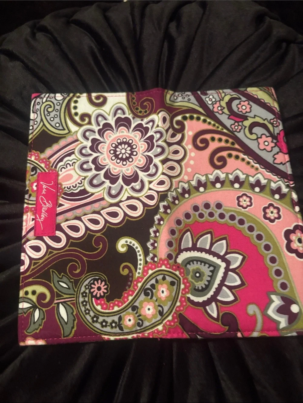 Vera Bradley Pink Paisley Quilted  Sleeve with Matching Wallets